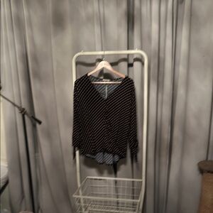 Black and White Polka Dot Women's Top